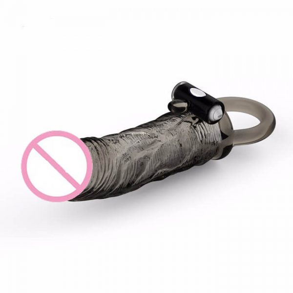 Penis Vibrating Reusable Condom Extender