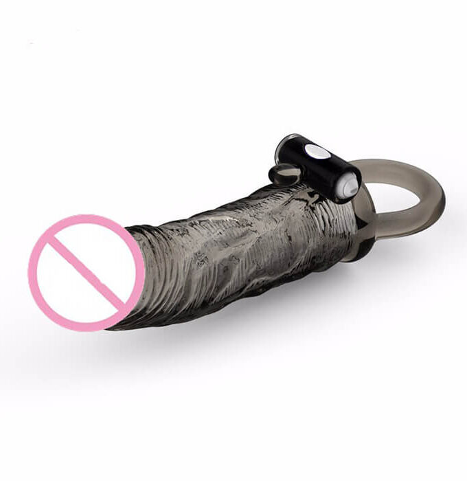 Penis Vibrating Reusable Condom Extender